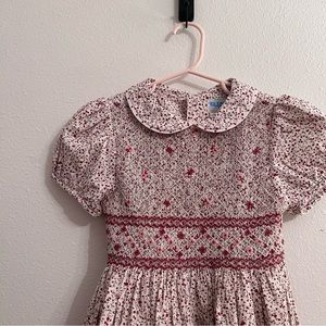 Luli & Me | Smocked Pink Floral Dress Size 6X Embroidery